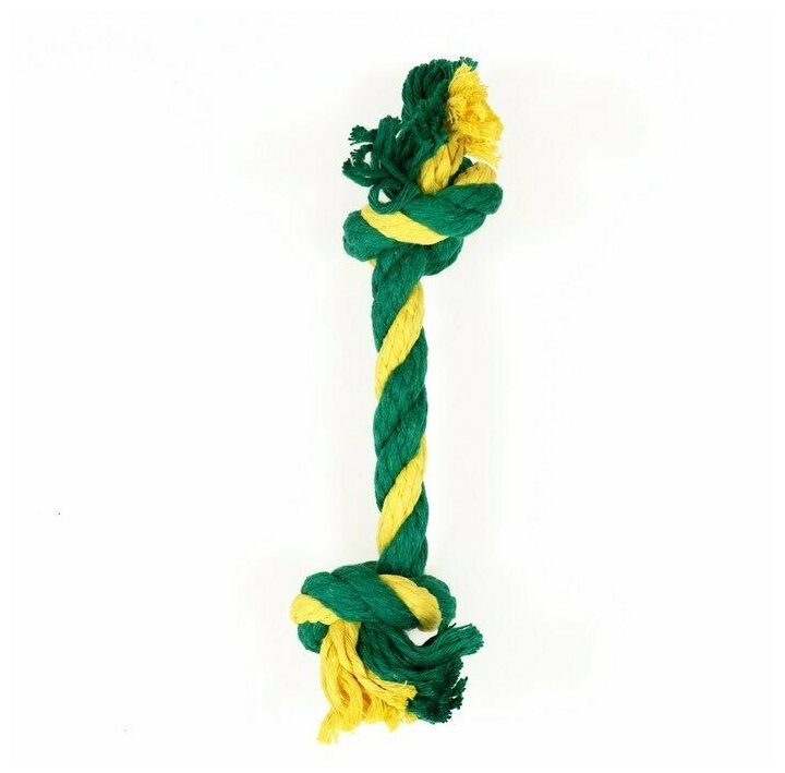 Грейфер канатный Doglike Dental Knot 2 узла, 260*40*40, желтый/зеленый 7917376 - фотография № 9
