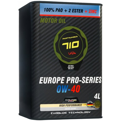 Масло моторное PARTNUMBER 710 Europe PRO Series 0W-40 4 литра