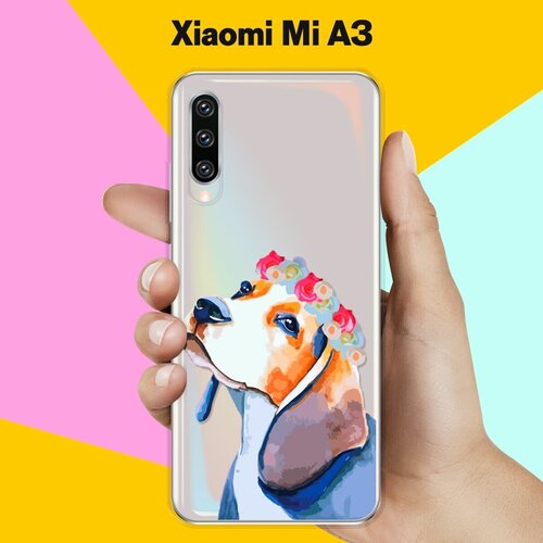 Силиконовый чехол Бигль на Xiaomi Mi A3 силиконовый чехол на xiaomi mi a3 сяоми ми а3 летящие одуванчики прозрачный