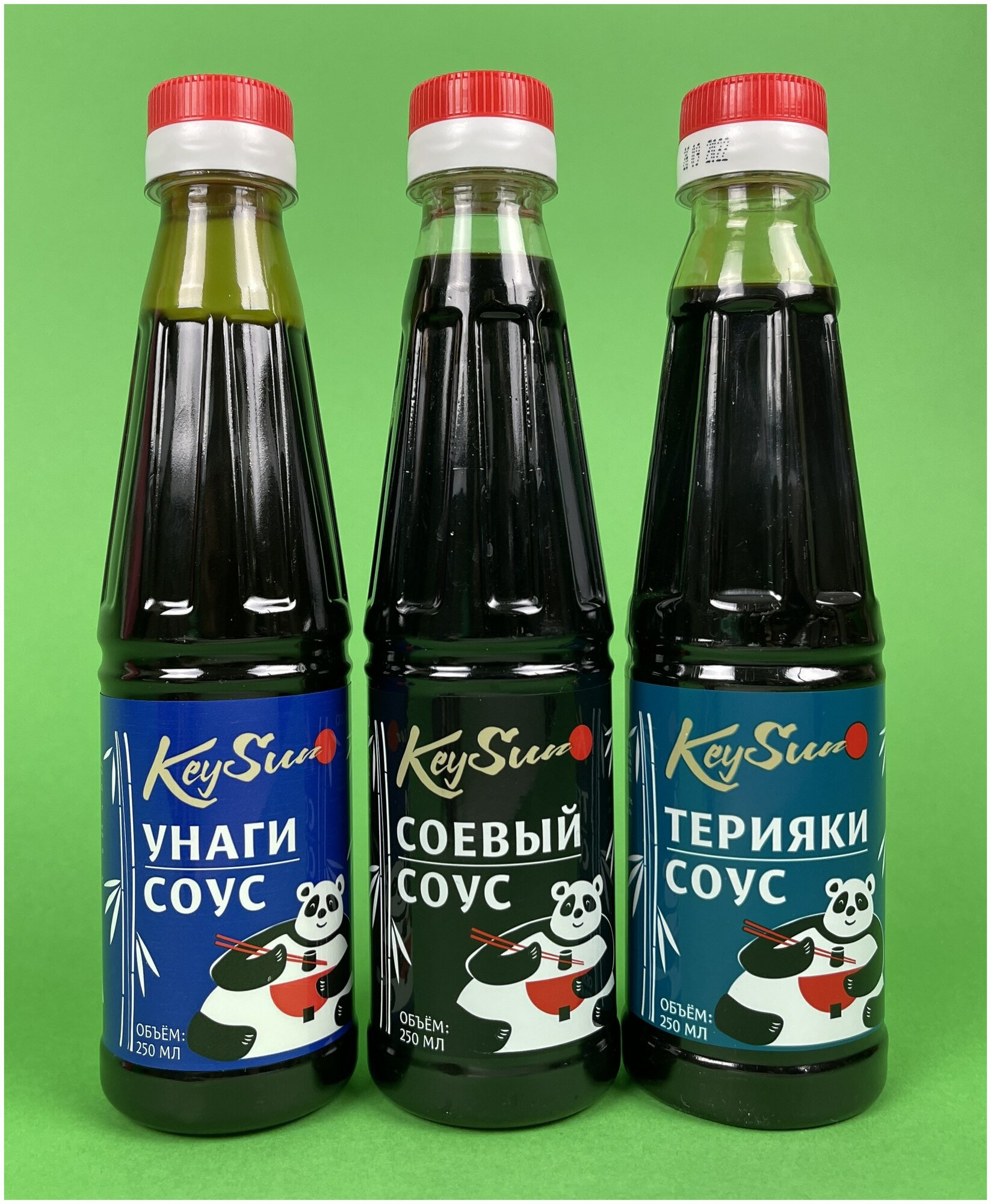 фото Соусы (терияки, соевый, унаги) набор из 3 штук по 250 мл