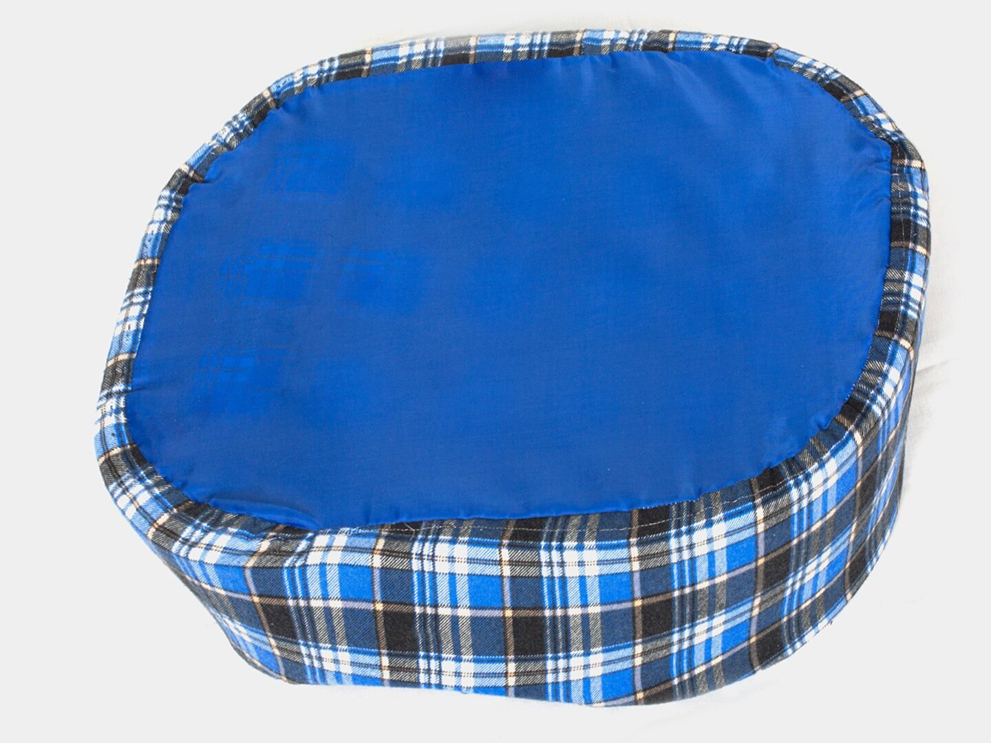 Лежанка для собак и кошек, овальная синяя 15 - фотография № 4