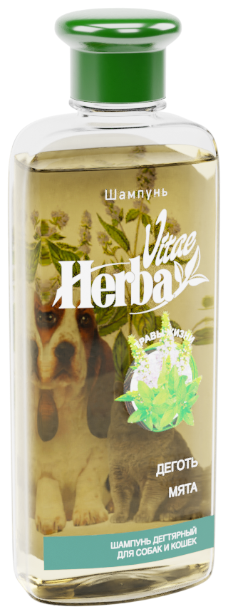 HERBA VITAE Шампунь с дегтем и мятой д/собак и кошек 250мл - фото №2