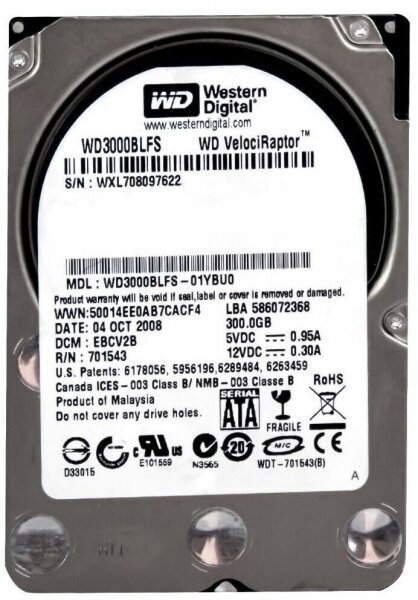 Жесткий диск Western Digital WD3000BLFS 300Gb 10000 SATAIII 2,5" HDD