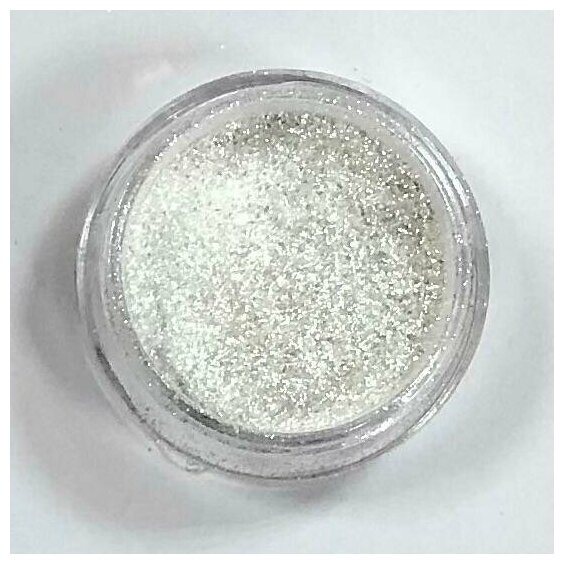 Искристое серебро - перламутр/глиттер для косметики и мыла (10 г)
