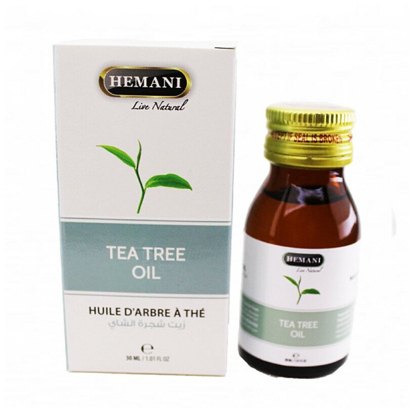 Масло Чайного Дерева Хемани (TEA TREE OIL Hemani ) для жирной и проблемной кожи лица, при простуде для ингаляций, 30 мл.