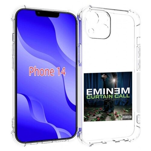 Чехол MyPads Eminem CURTAIN CALL, THE HITS для iPhone 14 (6.1) задняя-панель-накладка-бампер