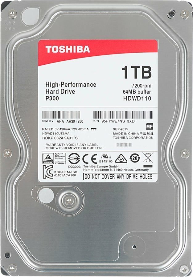 Жесткий диск 1Tb SATA-III Toshiba P300 (HDWD110UZSVA)