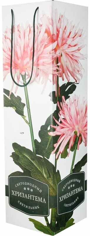 Ночник СТАРТ Хризантема 3 (розовый), цвет арматуры: белый - фотография № 4