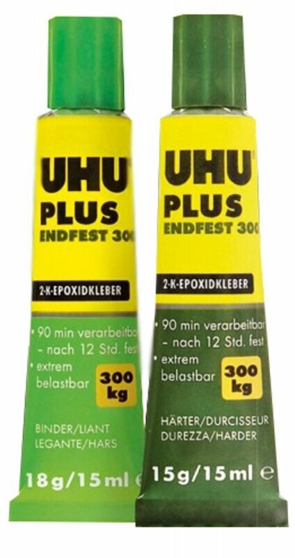 Клей эпоксидный UHU PLUS ENDFEST 300 универсальный 2x15 мл, 1296381