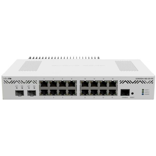 Коммутатор MikroTik CCR2004-16G-2S+PC 16G 2SFP+ управляемый коммутатор mikrotik ccr2004 16g 2s pc 16g 2sfp управляемый