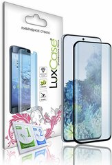 Защитная пленка LuxCase для Samsung Galaxy S20 Plus / Гибридное стекло / Керамическое стекло / Черная рамка