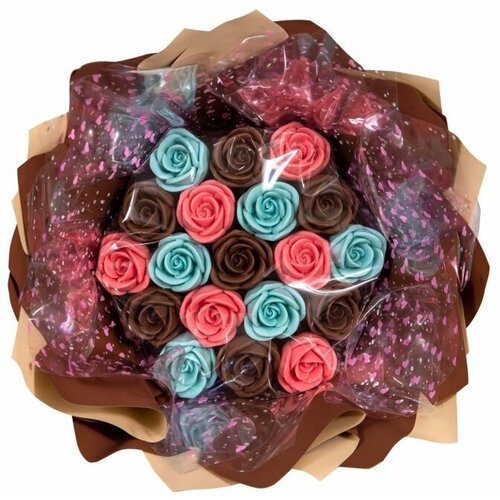 Букет шоколадный из 19 мини роз