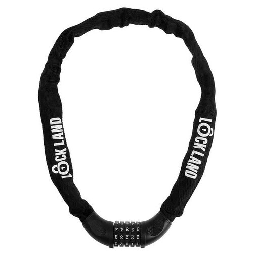 фото Замок навесной велосипедный lockland кодовый 6 х 1000 мм цвет черный нет бренда