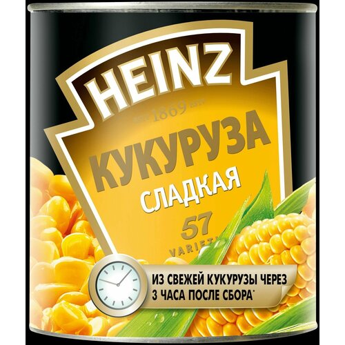 Кукуруза сладкая 4 шт по 340 г консервированная HEINZ