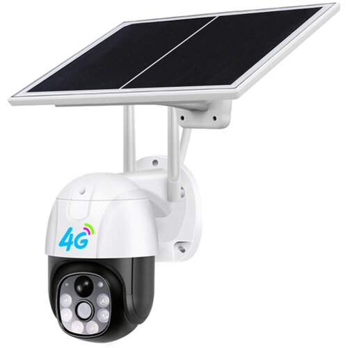Уличная беспроводная камера видеонаблюдения с слотом под сим-карту 4G, с солнечной панелью