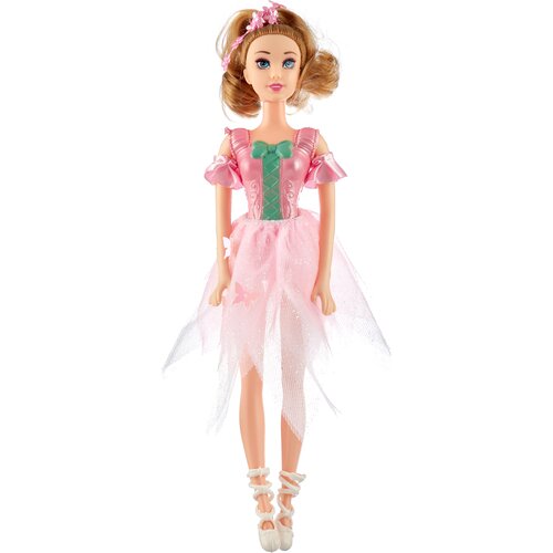 Кукла ABtoys Балерина, 30см, в бледно-розовой юбке-лепесток с бабочками куклы и одежда для кукол abtoys кукла балерина 30 см