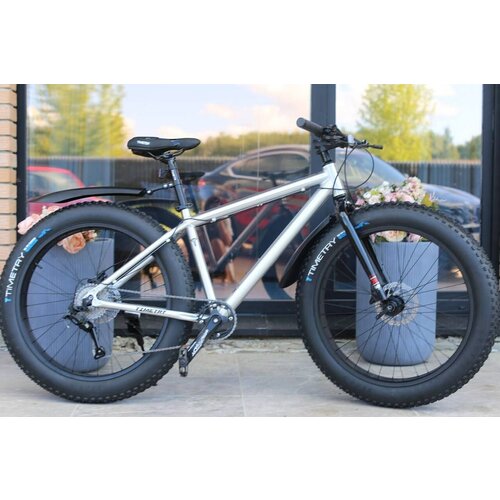 Фэтбайк Time Try TT109 26 серебристый алюминий гидравлика серебристый 2745000₽