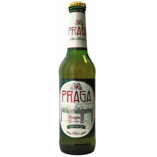 Напиток пивной безалкогольный PRAGA Non Alcoholiс фильтрованный пастеризованный не более 0,5%, 0.33л, Чехия, 24 шт