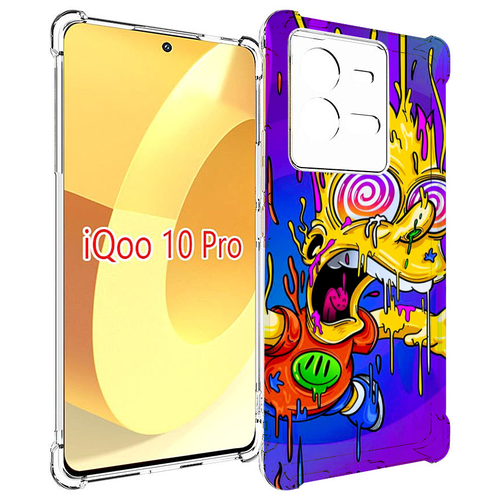 Чехол MyPads Барт-арт-стрит для Vivo iQOO 10 Pro задняя-панель-накладка-бампер чехол mypads барт арт стрит для vivo iqoo 11 pro задняя панель накладка бампер