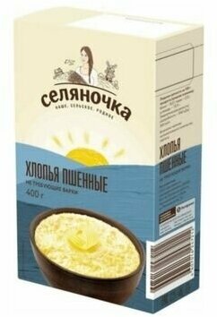 Хлопья селяночка пшенные , 400 г * 3 шт.