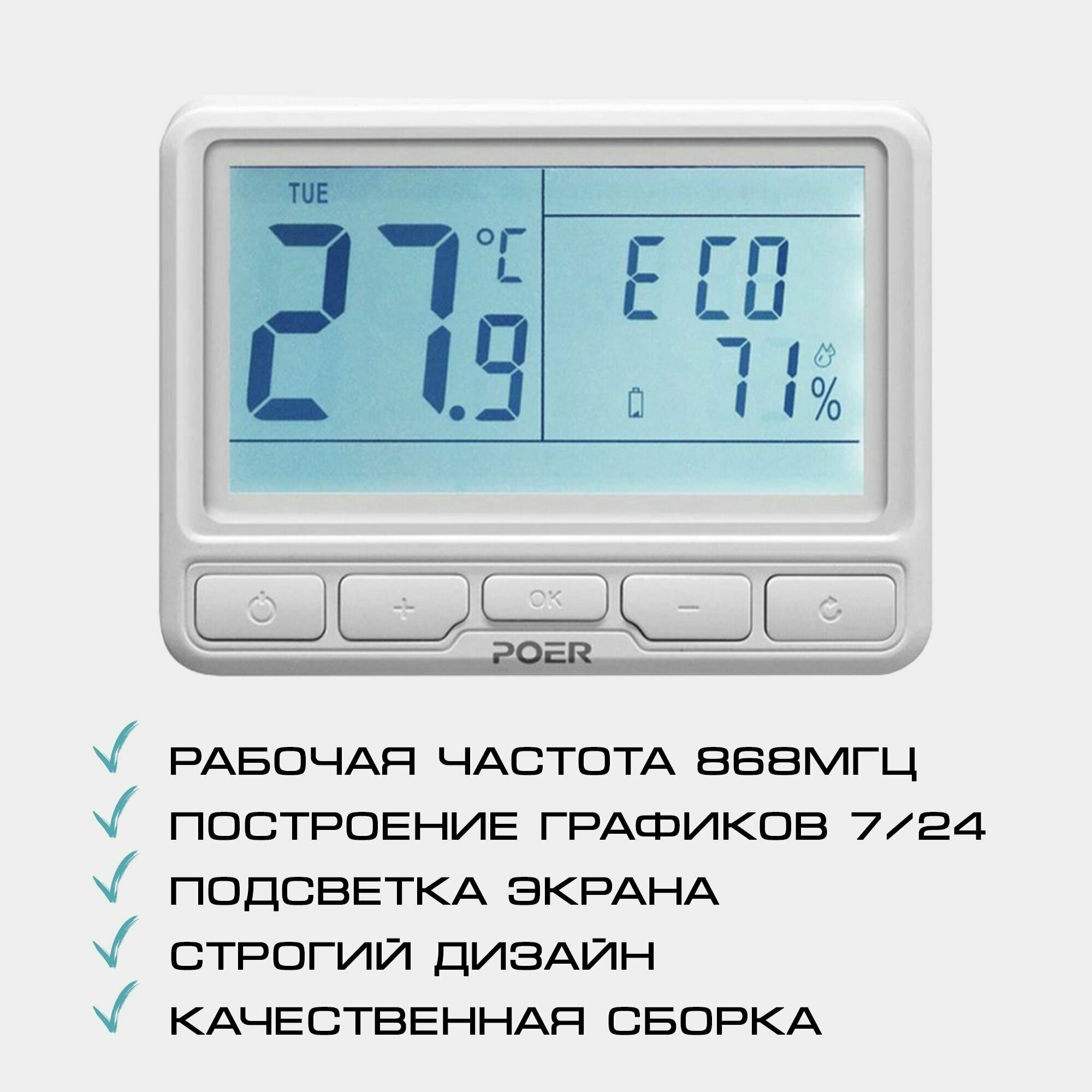 Умный терморегулятор отопления с управлением через интернет Poer ptc10 ptr10 - фотография № 4
