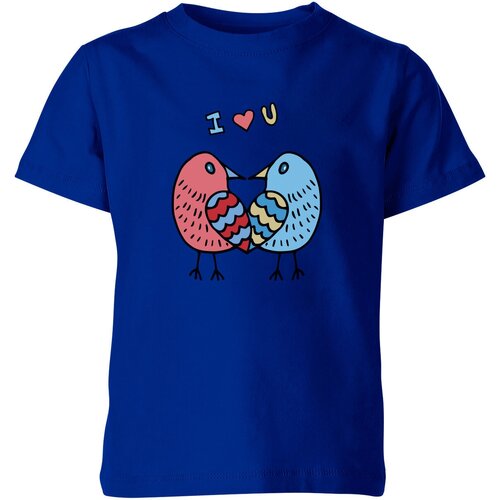 Футболка Us Basic, размер 8, синий детская футболка на японском я тебя люблю иероглифы 140 синий