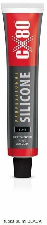 Силиконовый термостойкий герметик черный 80мл SILICONE PROFESSIONAL 061-CX80 - фотография № 2