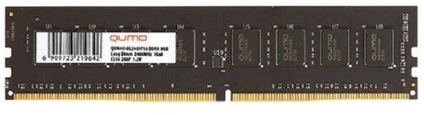 Qumo Модуль памяти DDR4 DIMM 8GB QUM4U-8G2400P16 PC4-19200, 2400MHz OEM RTL