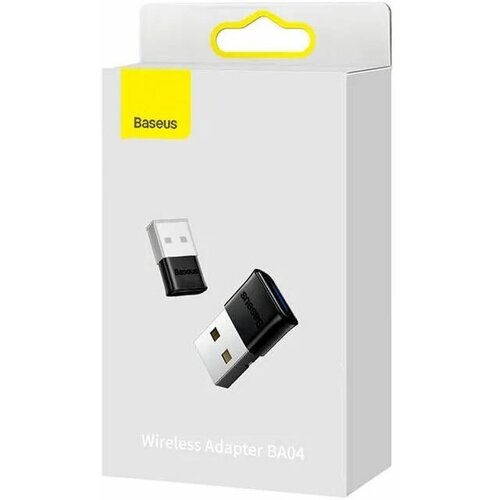 Адаптер USB Baseus BA04 mini Bluetooth 5.0 -приемник компьютерный передатчик черный (ZJBA000001)