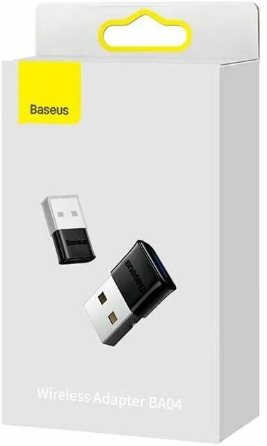 Адаптер USB Baseus BA04 mini Bluetooth 5.0 -приемник компьютерный передатчик черный (ZJBA000001)