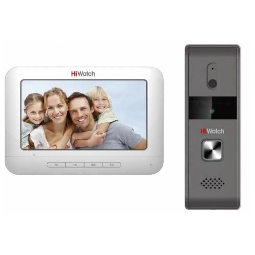 HiWatch Видеонаблюдение HiWatch DS-D100M Видеодомофон серебристый Серебристый 634100₽