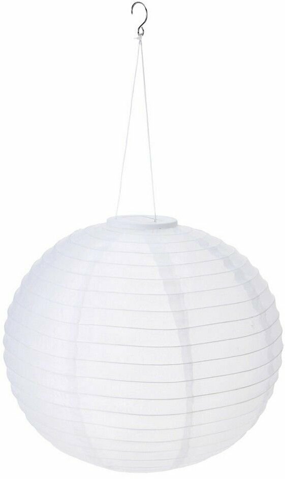 фото Подвесной светильник на солнечной батарее Solar люче фредда - китайский фонарик, холодный белый LED-огонь, 40 см, Koopman International DX9200480