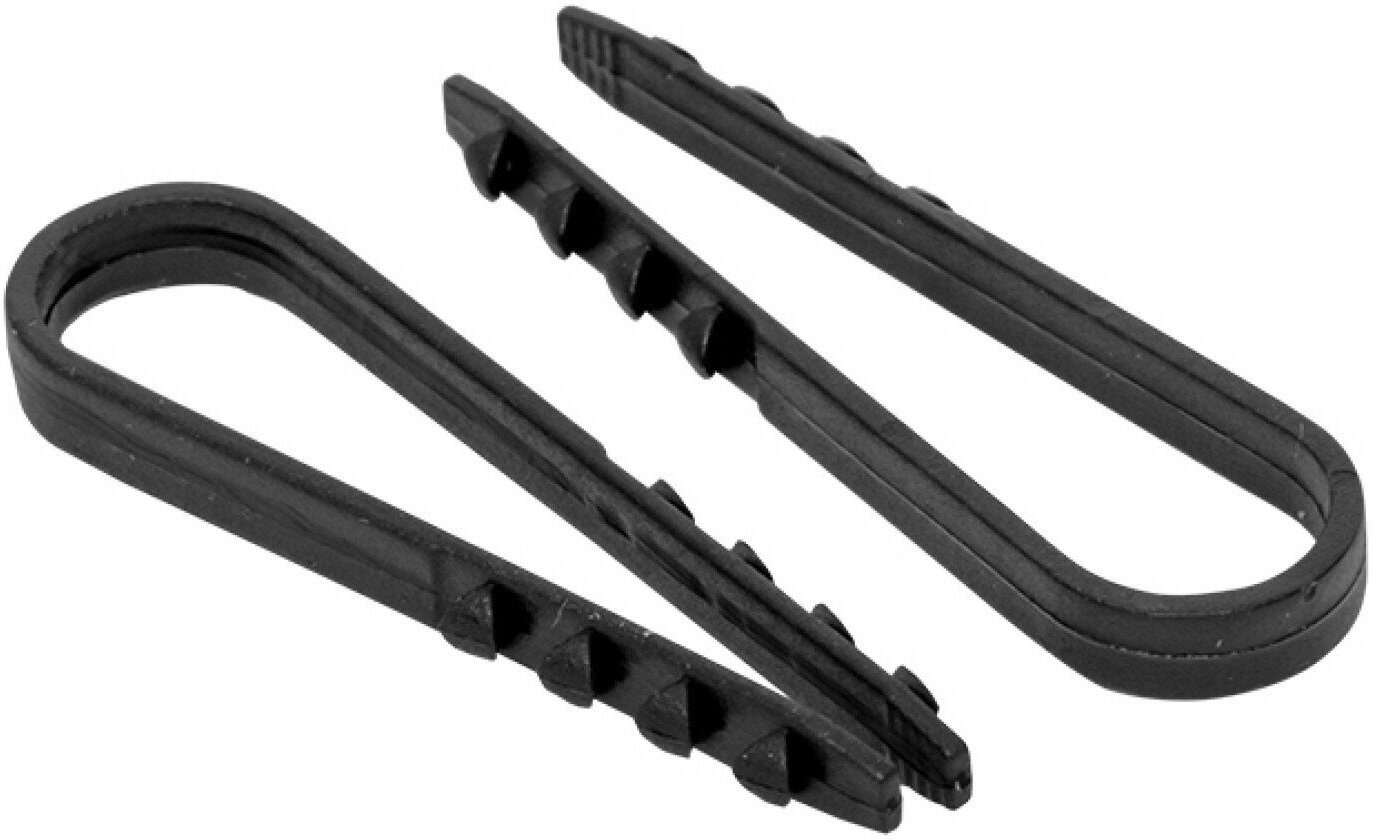 Дюбель-хомут для круглого кабеля (11-18мм) черный (100шт.) EKF PROxima