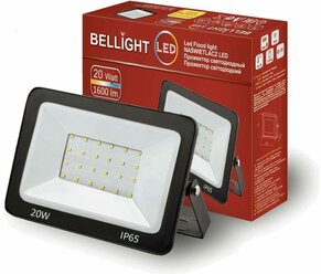 Прожектор светодиодный BL-LFL-2-20-12/24/36 slim/СДО 2-20-12/24/36 slim, 4500К, 1600 Lm, IP65