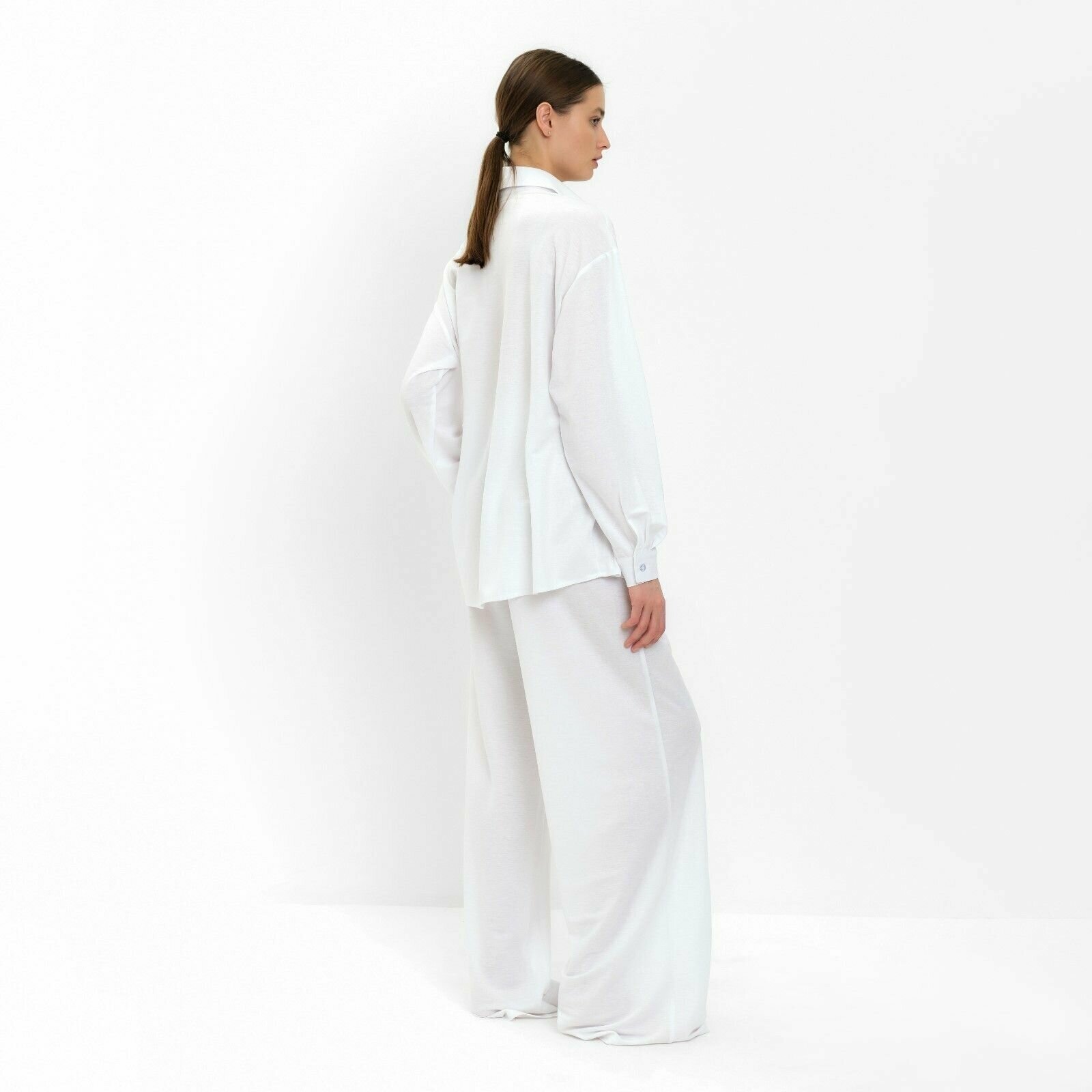 Пижама женская (сорочка, брюки) MINAKU: Home collection цвет белый, р-р 42 - фотография № 2