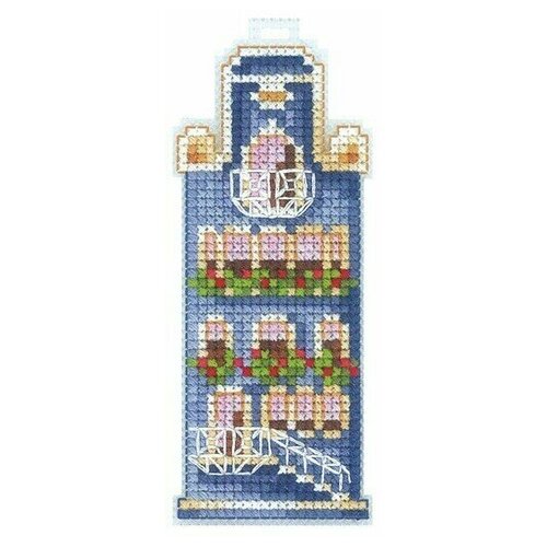 Набор для вышивания крестом Сделай Своими Руками (ИнкомТех) Домики. Синий домик набор для вышивания крестом rto стихи сквозь белизну цветов m715 размер 18 5x23 5 см