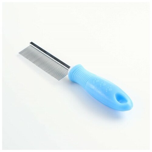 Расчёска Комфорт с прямыми зубьями, нескользящая ручка, 21,5 х 3 см, голубая 7437932