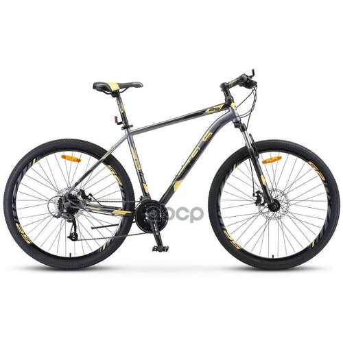 Велосипед 29 Горный Stels Navigator 910 Md (2020) Количество Скоростей 24 Рама Сталь 16,5 Черный/Золотой Stels арт. LU083840