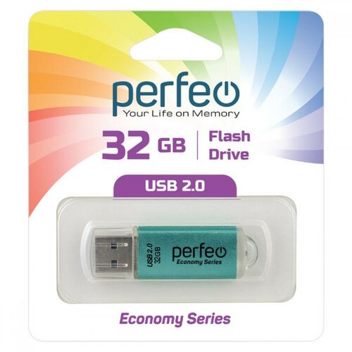 USB флешка Perfeo USB 32GB E01 Green ES usb флеш 4gb perfeo e01 usb 2 0 зеленый pf e01g004es