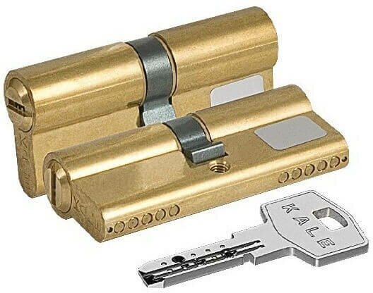 Цилиндр ключ/ключ 35х55 золото,164 SN/90 Леруа Мерлен - фото №2