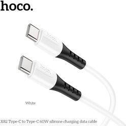 Зарядный кабель Hoco X82 Type-C to Type-C Premium, 1м, белый