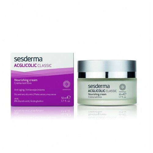 Sesderma Крем ночной, питательный с гликолевой кислотой и витаминами С и Е, 50 мл, ACGLICOLIC CLASSIC Nourishing cream