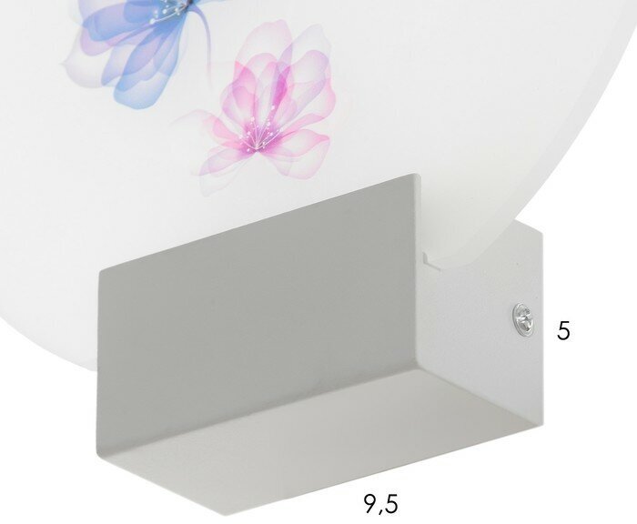 Бра "Цветы и бабочки" LED 6Вт 4000К белый 24х6х24 см - фотография № 6