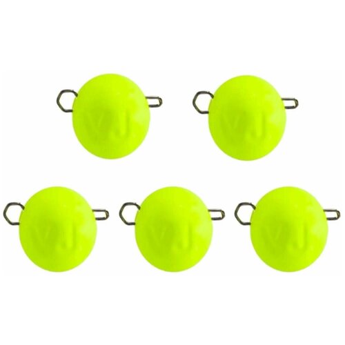 фото Груз чебурашка разборная (желтая) "тула" 45гр 5шт tulasportfishing