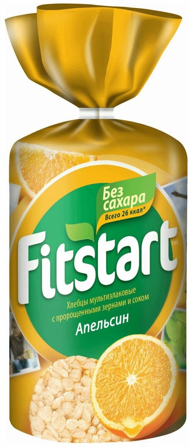 Хлебцы FITSTART мультизлаковые Апельсин, 100гр Мистраль - фото №1