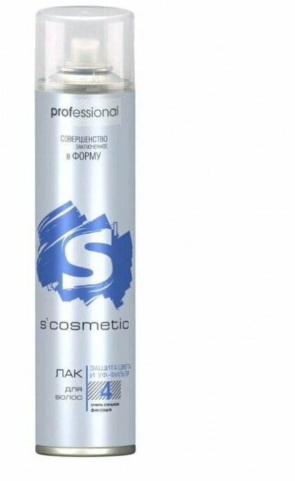 Scosmetic Лак для укладки волос Защита цвета и УФ-фильтр, очень сильная фиксация, 360 мл