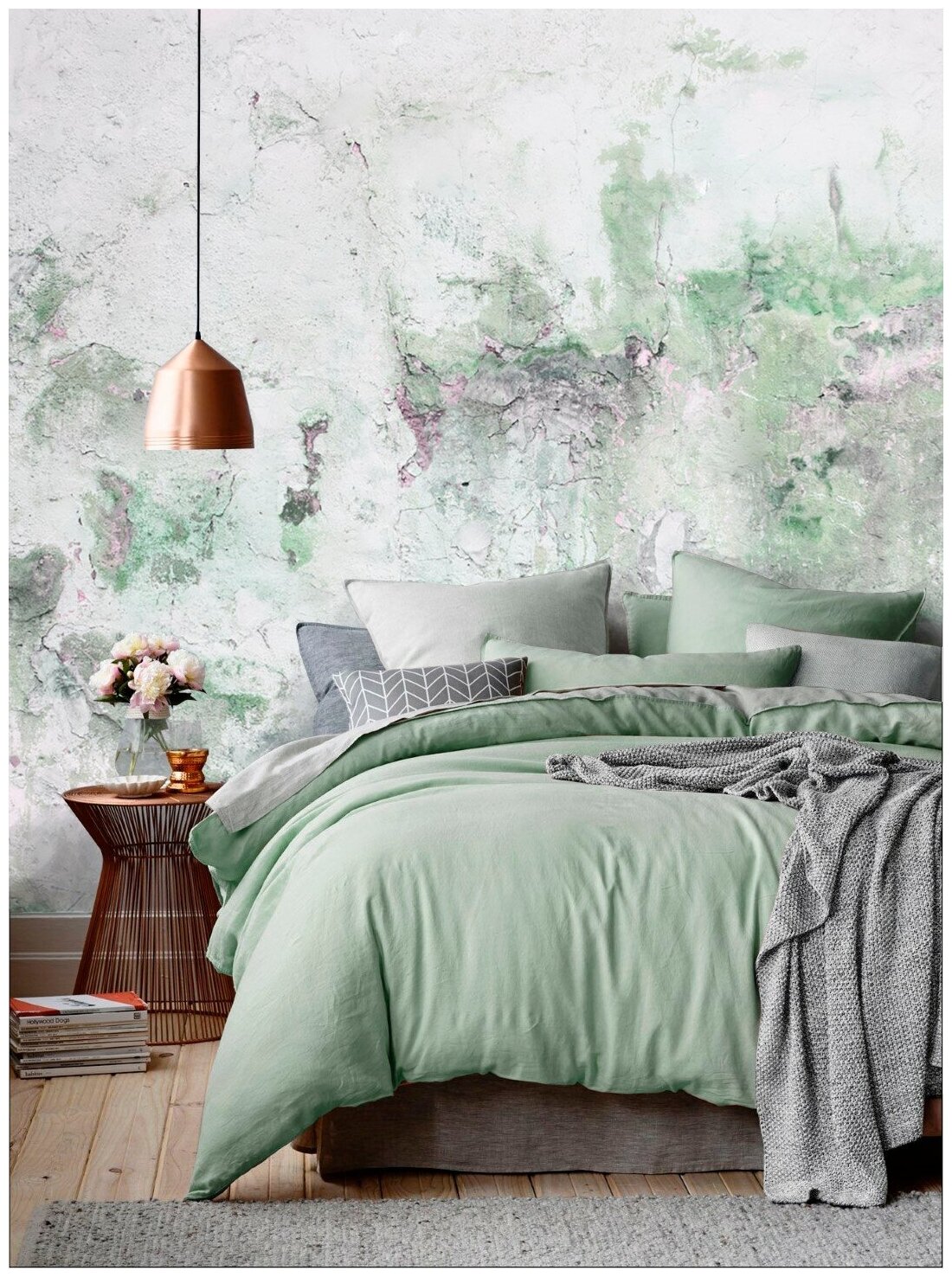 Комплект постельного белья Mona Liza Actual, с наволочкой 50х70см, дуэт, зеленый - фото №7