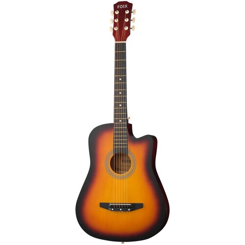 38C-M-3TS Акустическая гитара, с вырезом, санберст, Foix