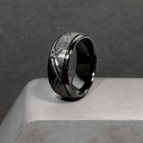 Кольцо CARRAJI, размер 23, черный инструмент для ювелирных изделий кольцо кольцо мини шар для гравировки аксессуары