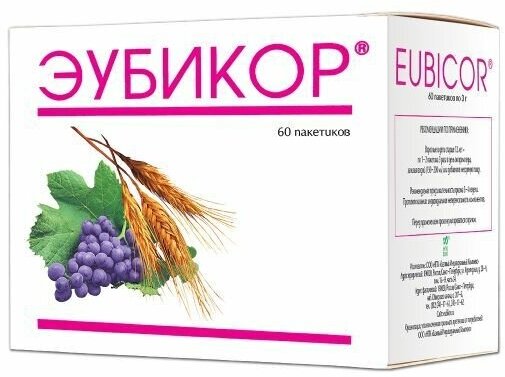 Эубикор порошок для приг. раствора для приема внутрь пак. 3г 60шт